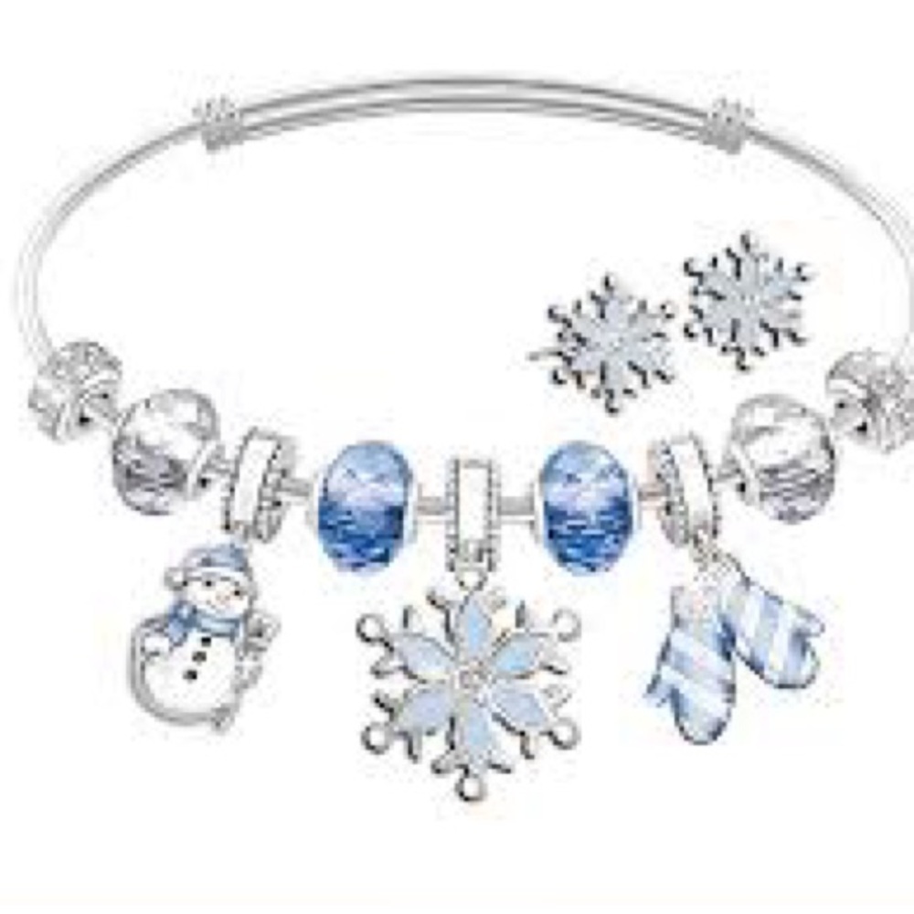 Hand-Enameled Holiday Celebrations Charm Bracelet